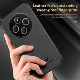 For-Redmi-14C-4G-HUIYI-Leather-Magnetic-Phone-Case(Brown)
