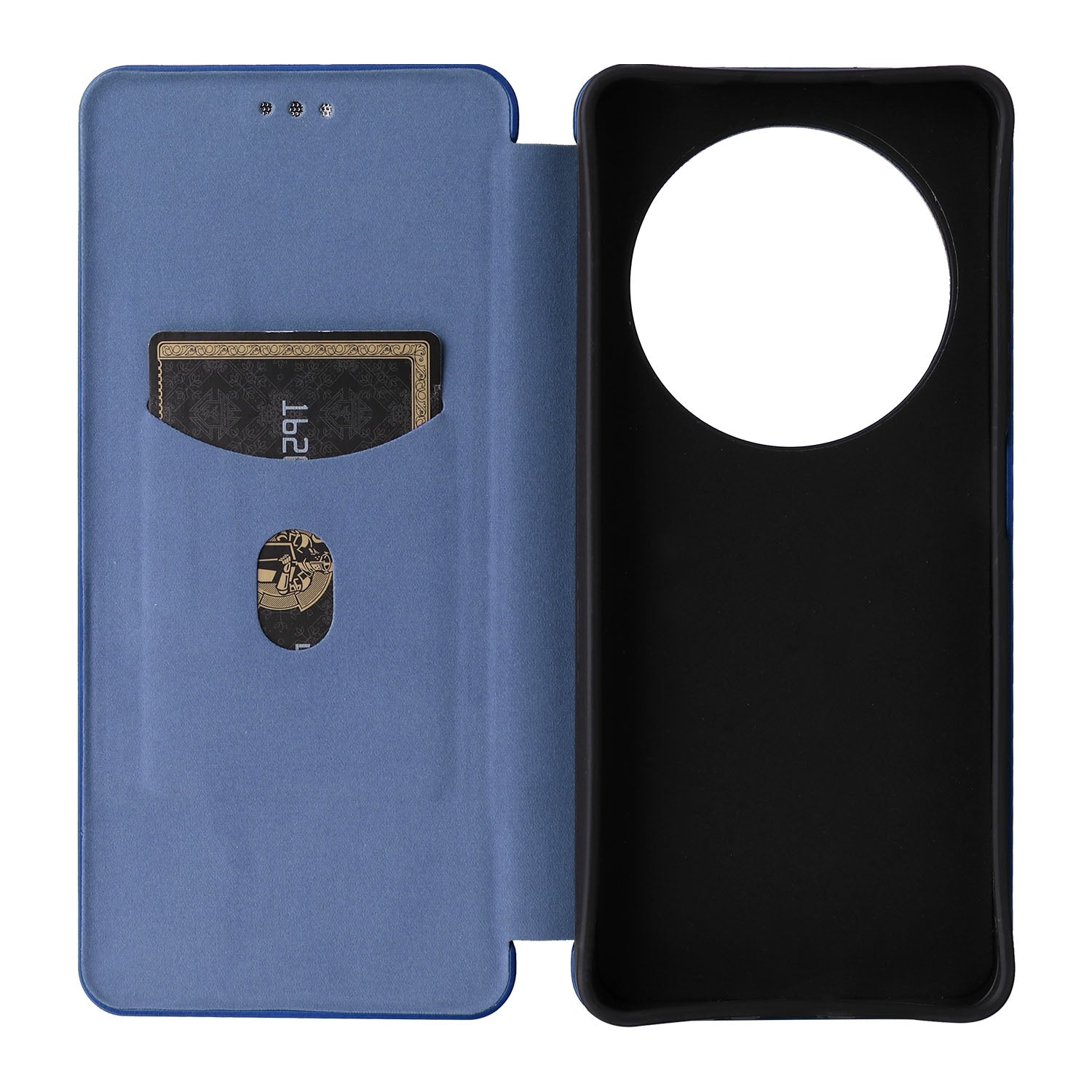 For-Redmi-14C-Carbon-Fiber-Texture-Flip-Leather-Phone-Case(Blue)