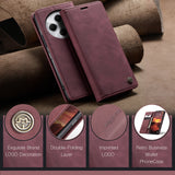 For-Redmi-14C-CaseMe-013-Multifunctional-Horizontal-Flip-Leather-Phone-Case(Red)