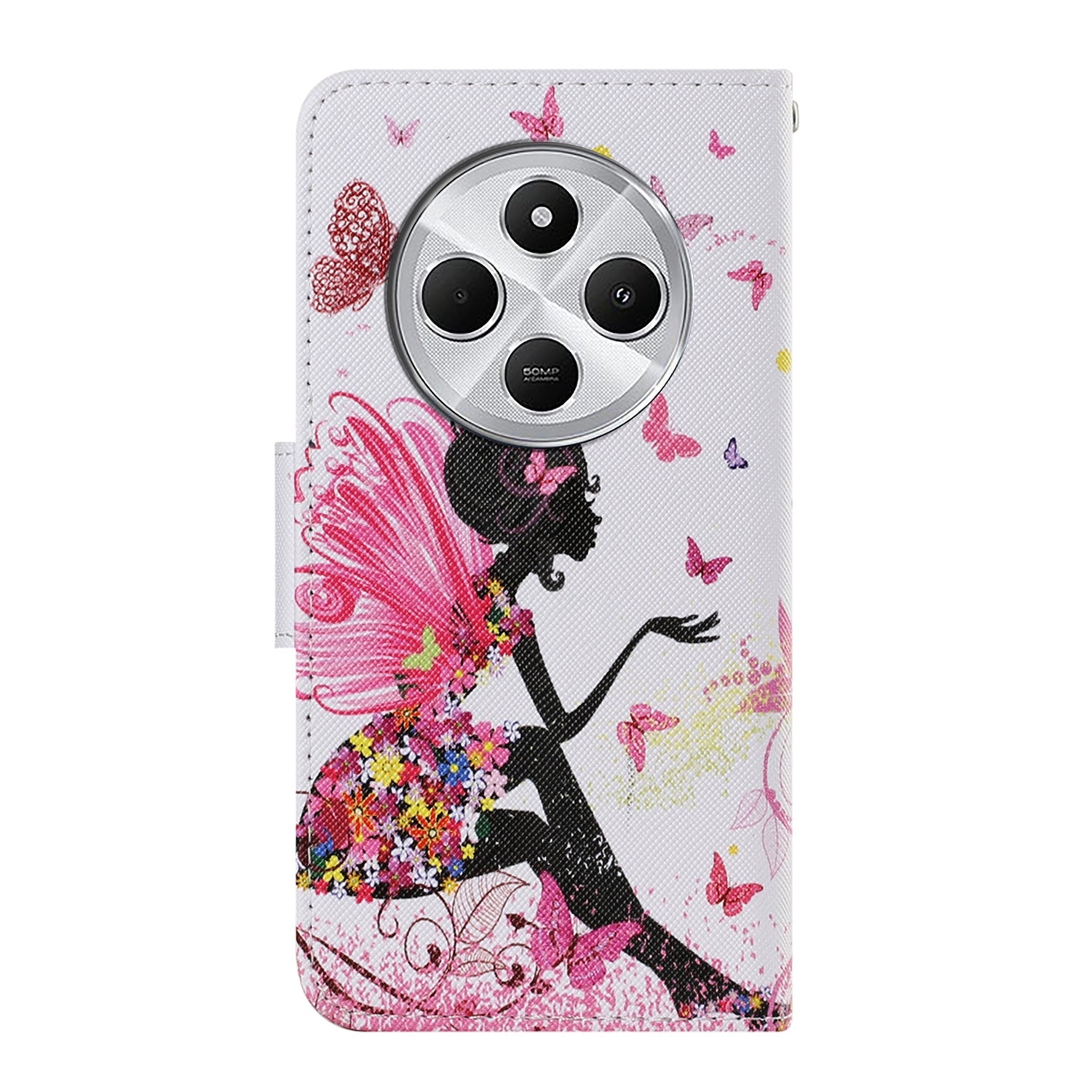 For-Redmi-14C-4G-Colored-Drawing-Pattern-Leather-Phone-Case(Dancing-Girl)