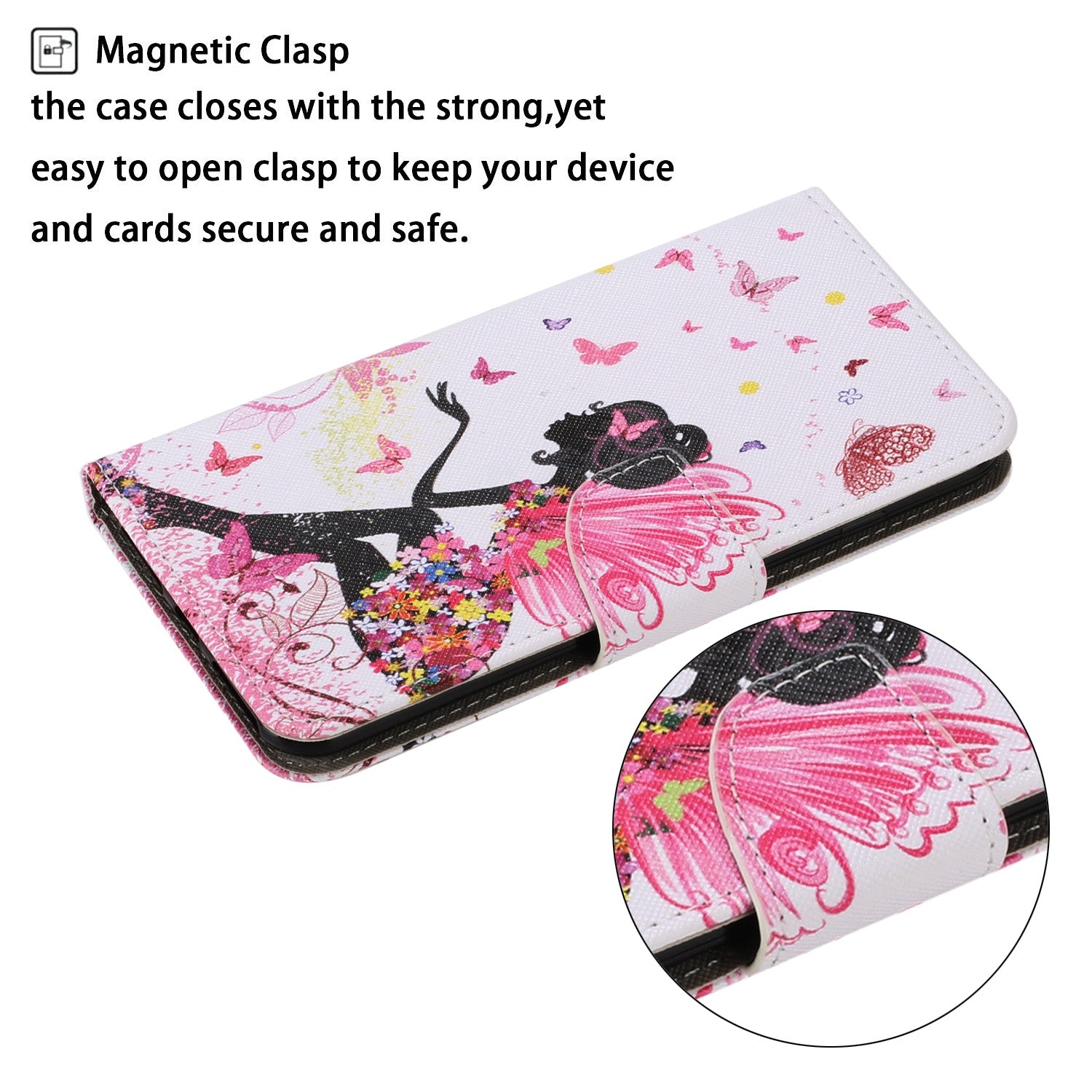 For-Redmi-14C-4G-Colored-Drawing-Pattern-Leather-Phone-Case(Dancing-Girl)