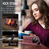 For-Redmi-14C-CaseMe-013-Multifunctional-Horizontal-Flip-Leather-Phone-Case(Red)