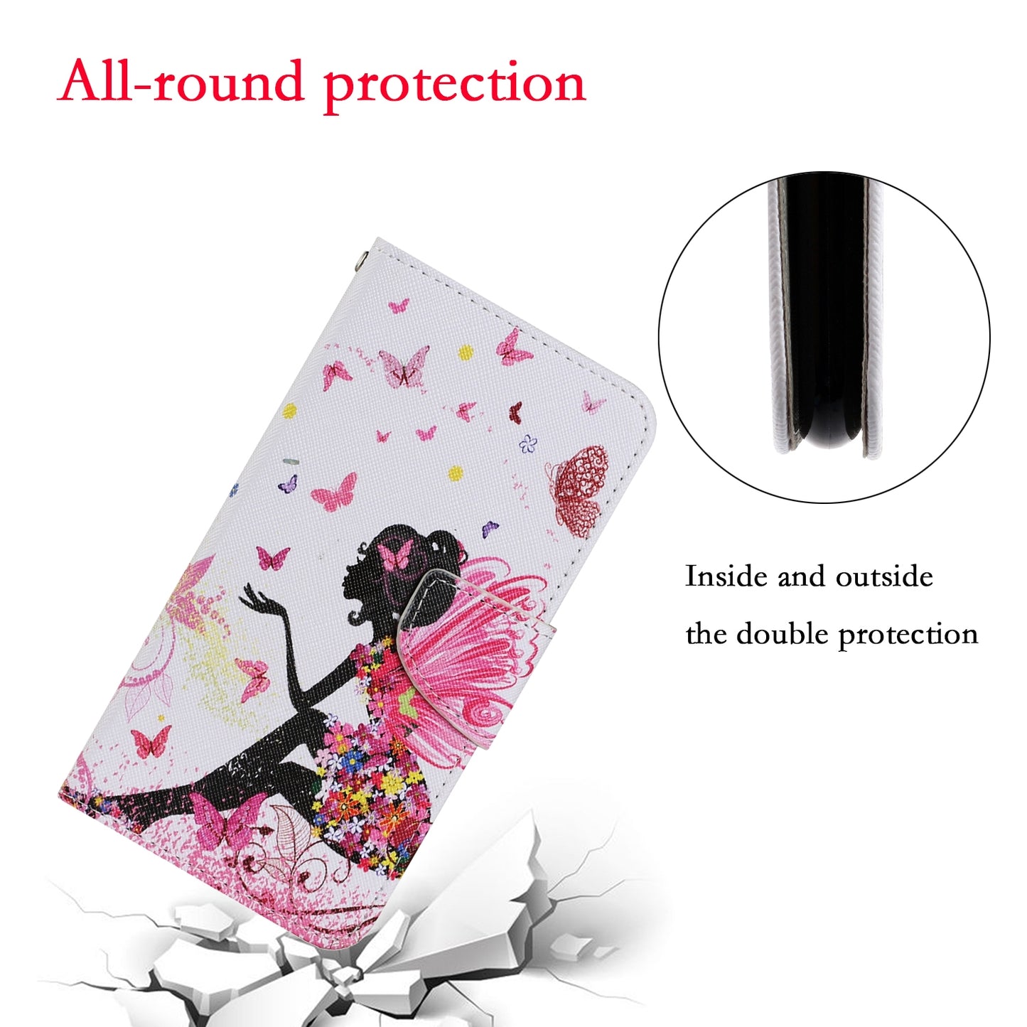 For-Redmi-14C-4G-Colored-Drawing-Pattern-Leather-Phone-Case(Dancing-Girl)