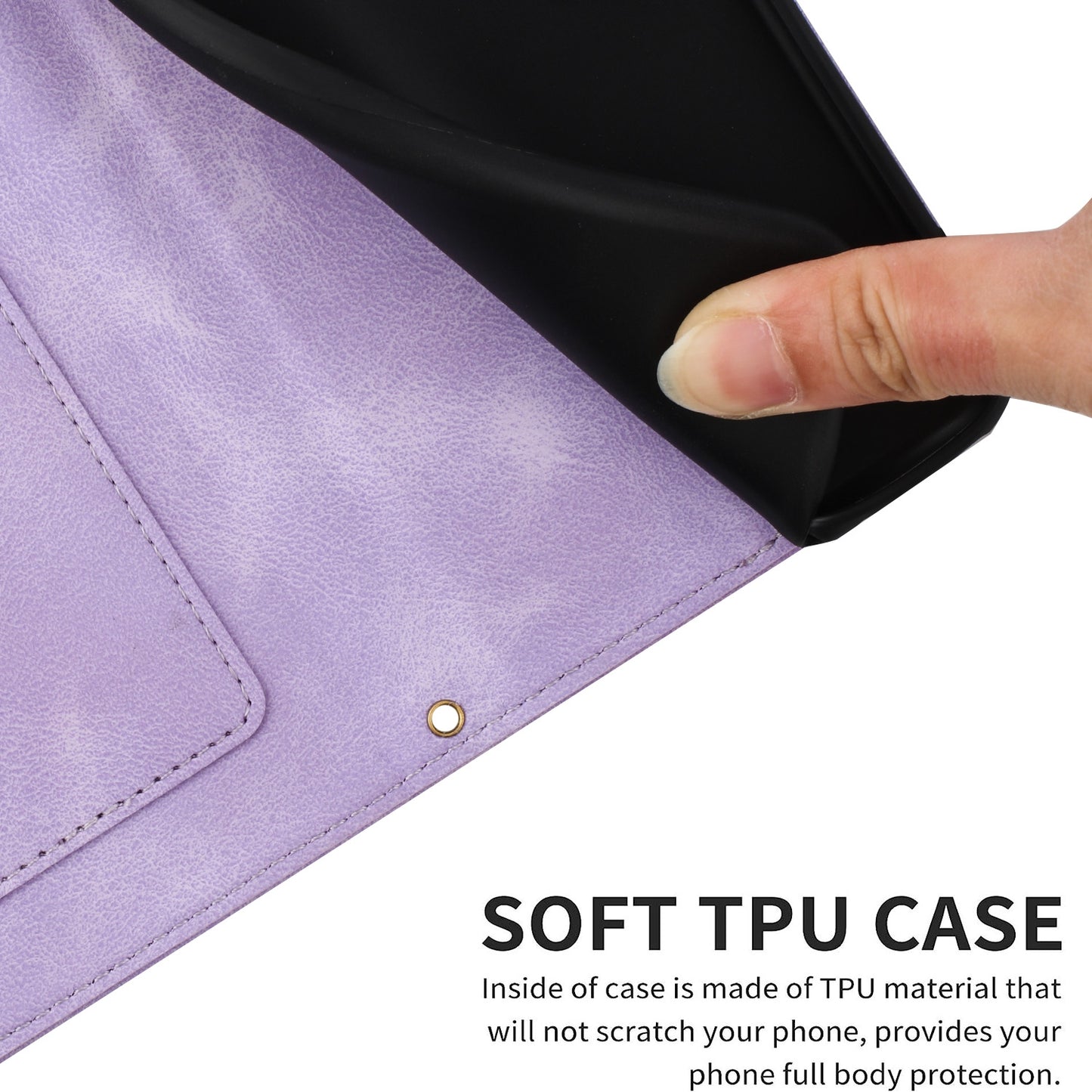 For-Redmi-14C-4G-Floral-Pattern-Leather-Phone-Case-with-Lanyard(Light-Purple)