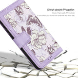 For-Redmi-14C-4G-Floral-Pattern-Leather-Phone-Case-with-Lanyard(Light-Purple)