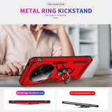 For-Redmi-14C-4G-Shockproof-TPU-+-PC-Phone-Case-with-Holder(Red)