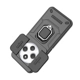 For-Redmi-14C-4G-Sliding-Camshield-TPU-+-PC-Shockproof-Phone-Case-with-Holder(Black)