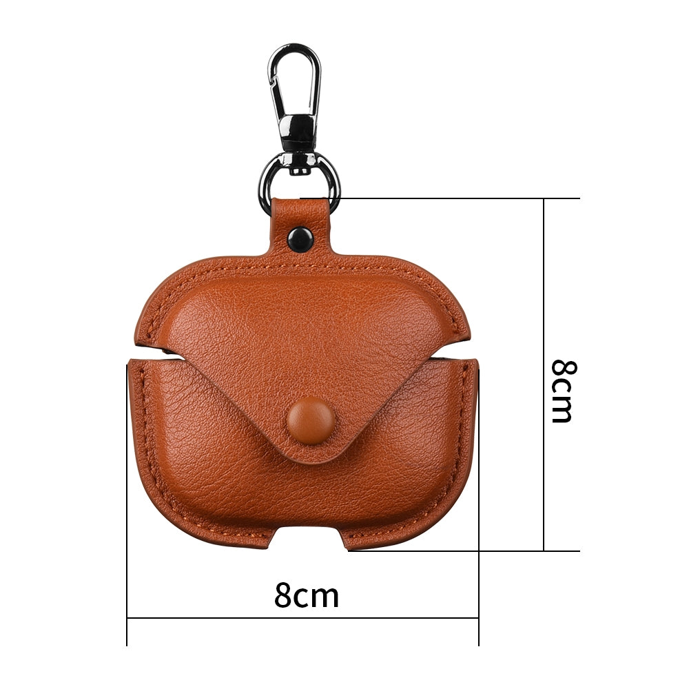 For-Redmi-Buds-5-/-6S-Business-Leather-Earphone-Protective-Case-with-Hook(Green)
