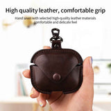 For-Redmi-Buds-5-/-6S-Business-Leather-Earphone-Protective-Case-with-Hook(Green)