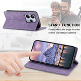 For-Redmi-Note-14-4G-163.25mm-Global-Business-Solid-Color-Magnetic-RFID-Leather-Phone-Case(Purple)