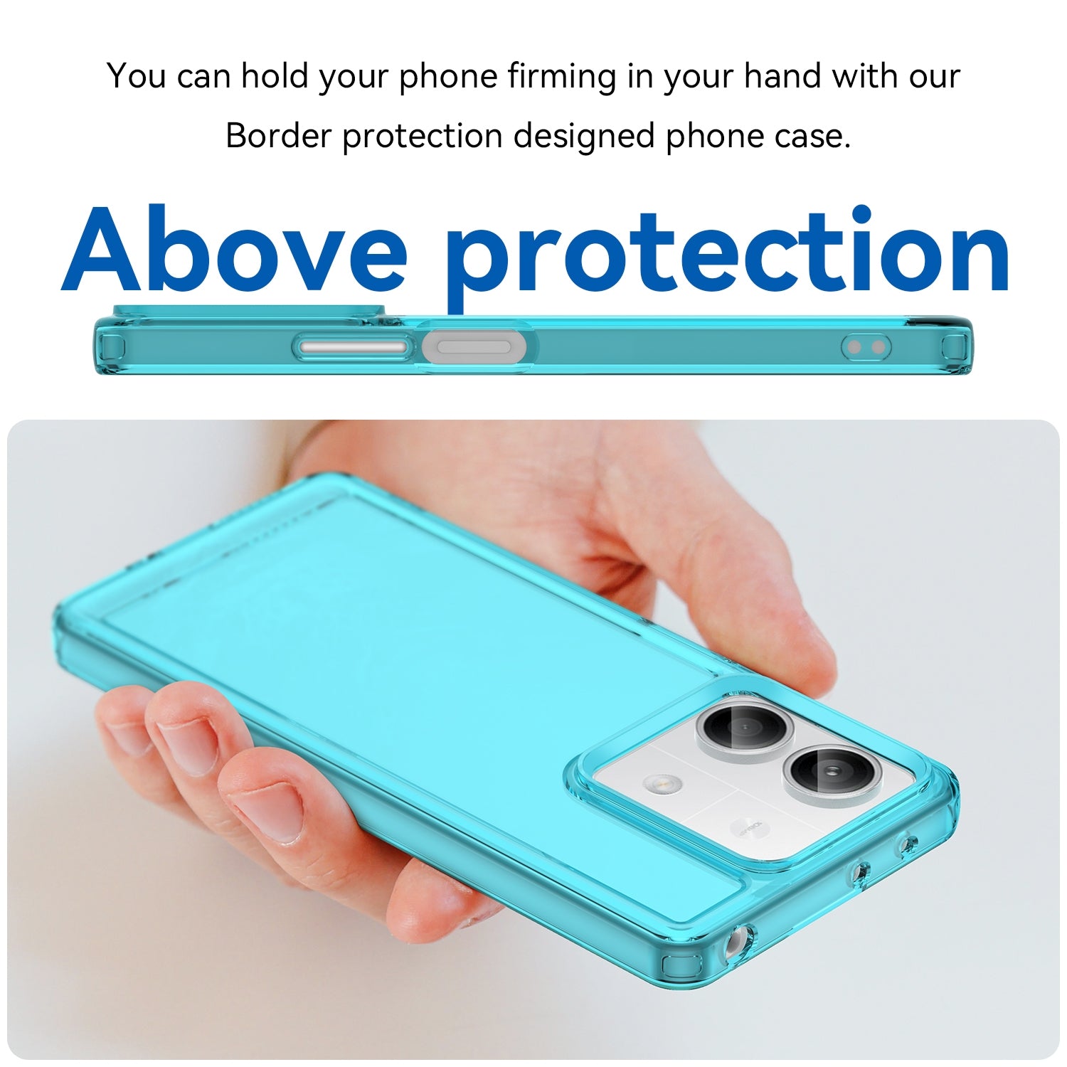 For-Redmi-Note-13-5G-Candy-Series-TPU-Phone-Case(Transparent-Blue)