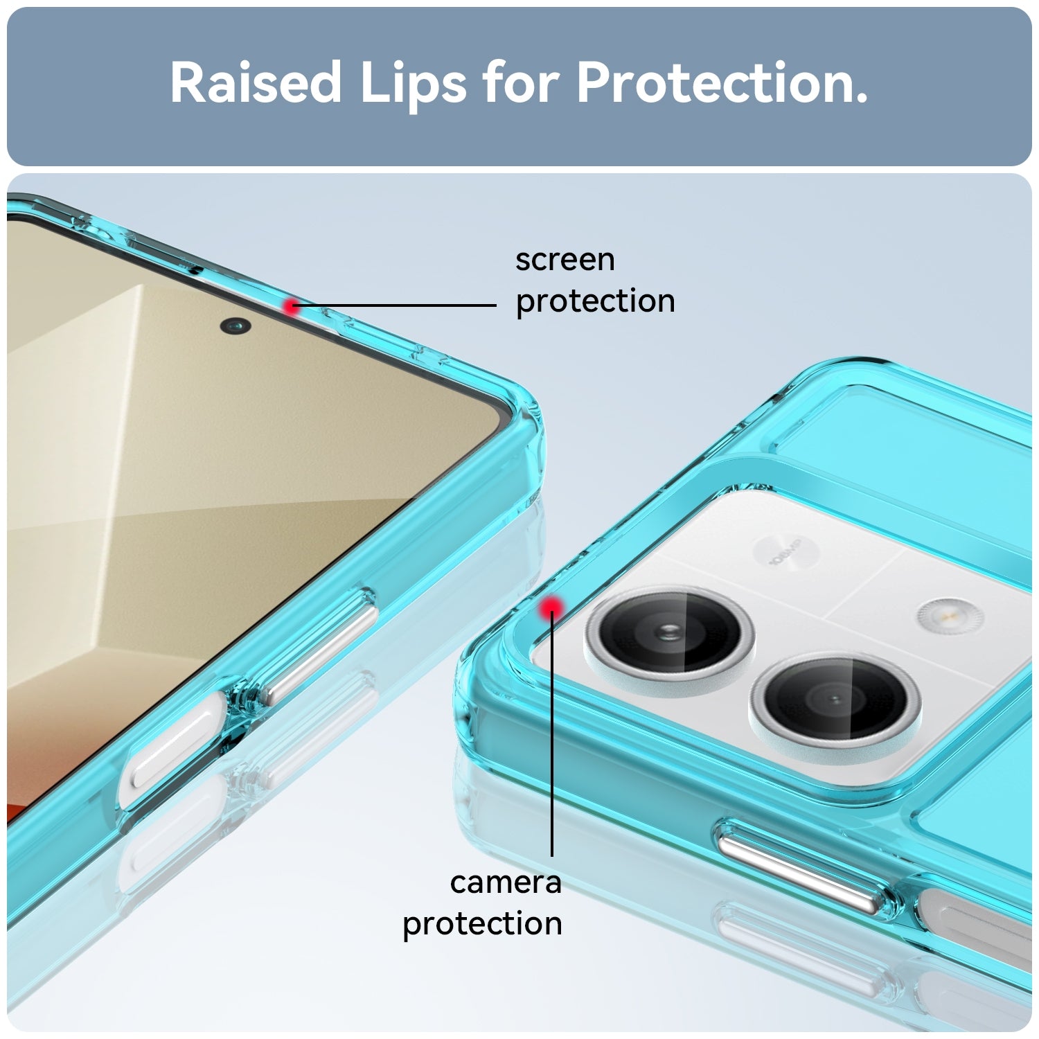 For-Redmi-Note-13-5G-Candy-Series-TPU-Phone-Case(Transparent-Blue)