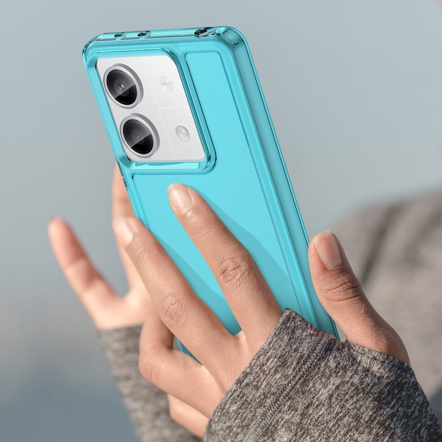 For-Redmi-Note-13-5G-Candy-Series-TPU-Phone-Case(Transparent-Blue)