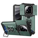 For-Redmi-Note-14-Pro-5G-/-14-Pro+-5G-Camera-Shield-Card-Slot-PC+TPU-Phone-Case(Dark-Green)