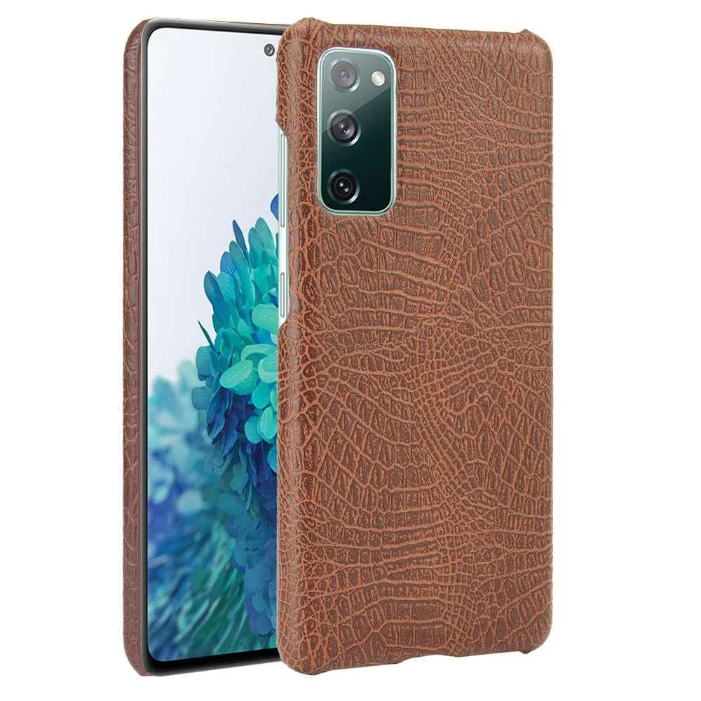 Shockproof-Case-for-Samsung-Galaxy-S20-FE-Crocodile-Texture,-Brown