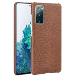 Shockproof-Case-for-Samsung-Galaxy-S20-FE-Crocodile-Texture,-Brown
