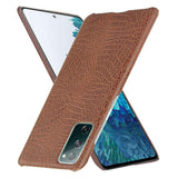 Shockproof-Case-for-Samsung-Galaxy-S20-FE-Crocodile-Texture,-Brown