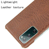 Shockproof-Case-for-Samsung-Galaxy-S20-FE-Crocodile-Texture,-Brown
