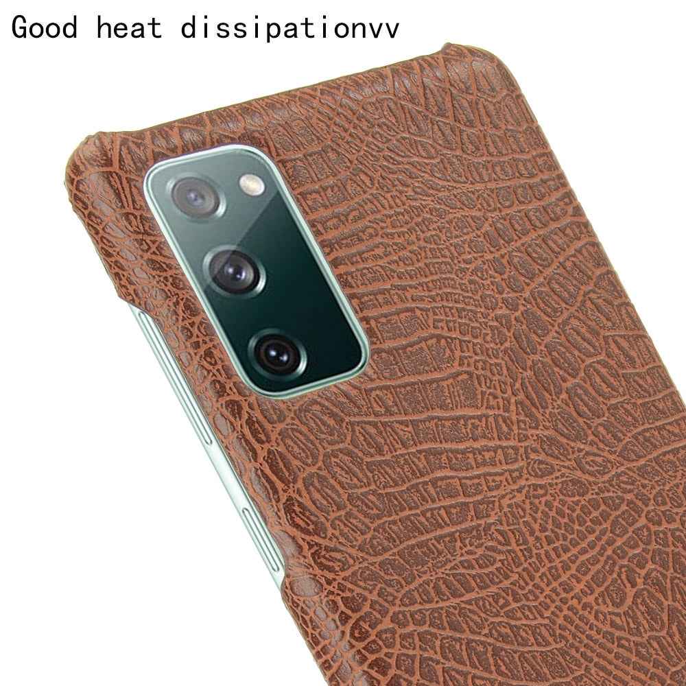 Shockproof-Case-for-Samsung-Galaxy-S20-FE-Crocodile-Texture,-Brown
