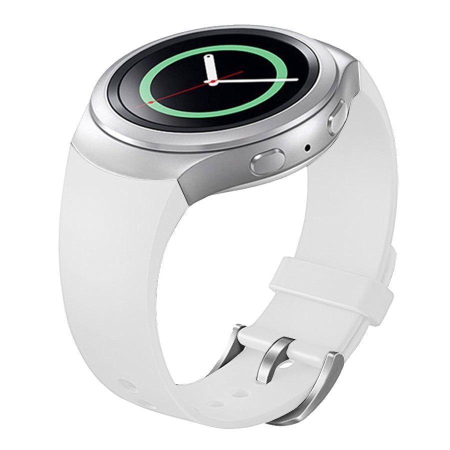 For-Samsung-Gear-S2-Sport-/-Gear-S2-Watch-Solid-Color-Silicone-Watchband(White)
