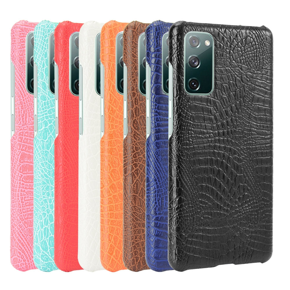 Shockproof-Case-for-Samsung-Galaxy-S20-FE-Crocodile-Texture,-Brown
