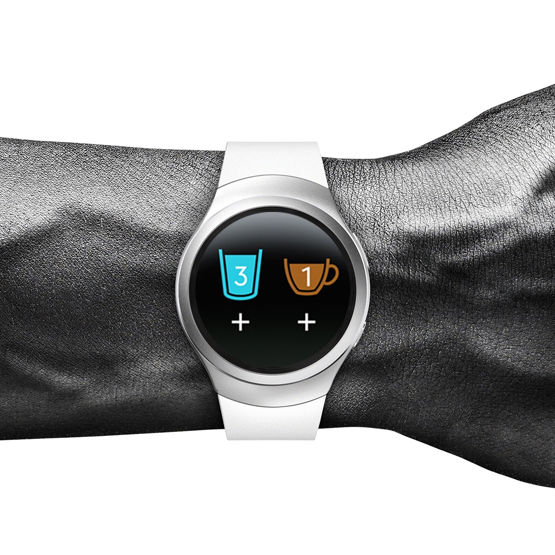 For-Samsung-Gear-S2-Sport-/-Gear-S2-Watch-Solid-Color-Silicone-Watchband(White)