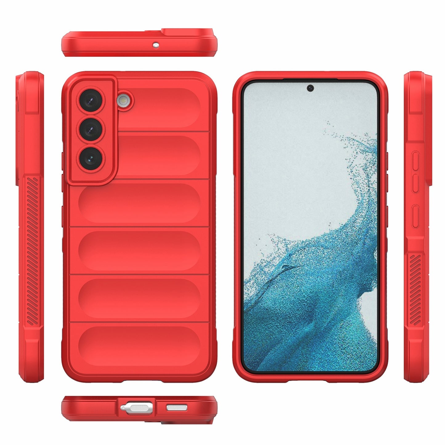 For-Samsung-Galaxy-M23-5G-Magic-Shield-TPU-+-Flannel-Phone-Case(Red)