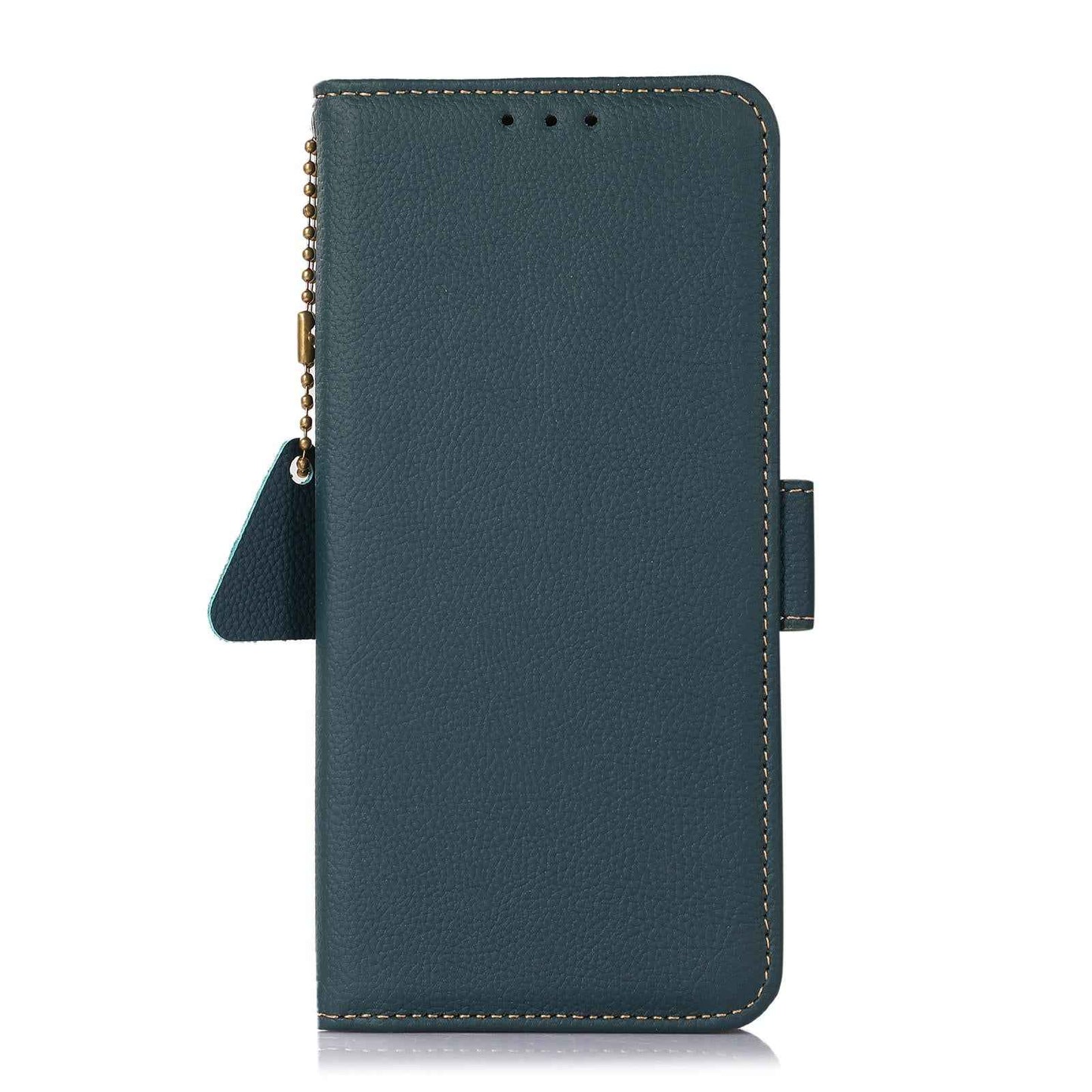 For-Samsung-Galaxy-S25-Edge-5G-Side-Magnetic-TJ-Genuine-Leather-RFID-Phone-Case(Green)