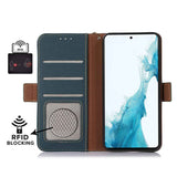 For-Samsung-Galaxy-S25-Edge-5G-Side-Magnetic-TJ-Genuine-Leather-RFID-Phone-Case(Green)