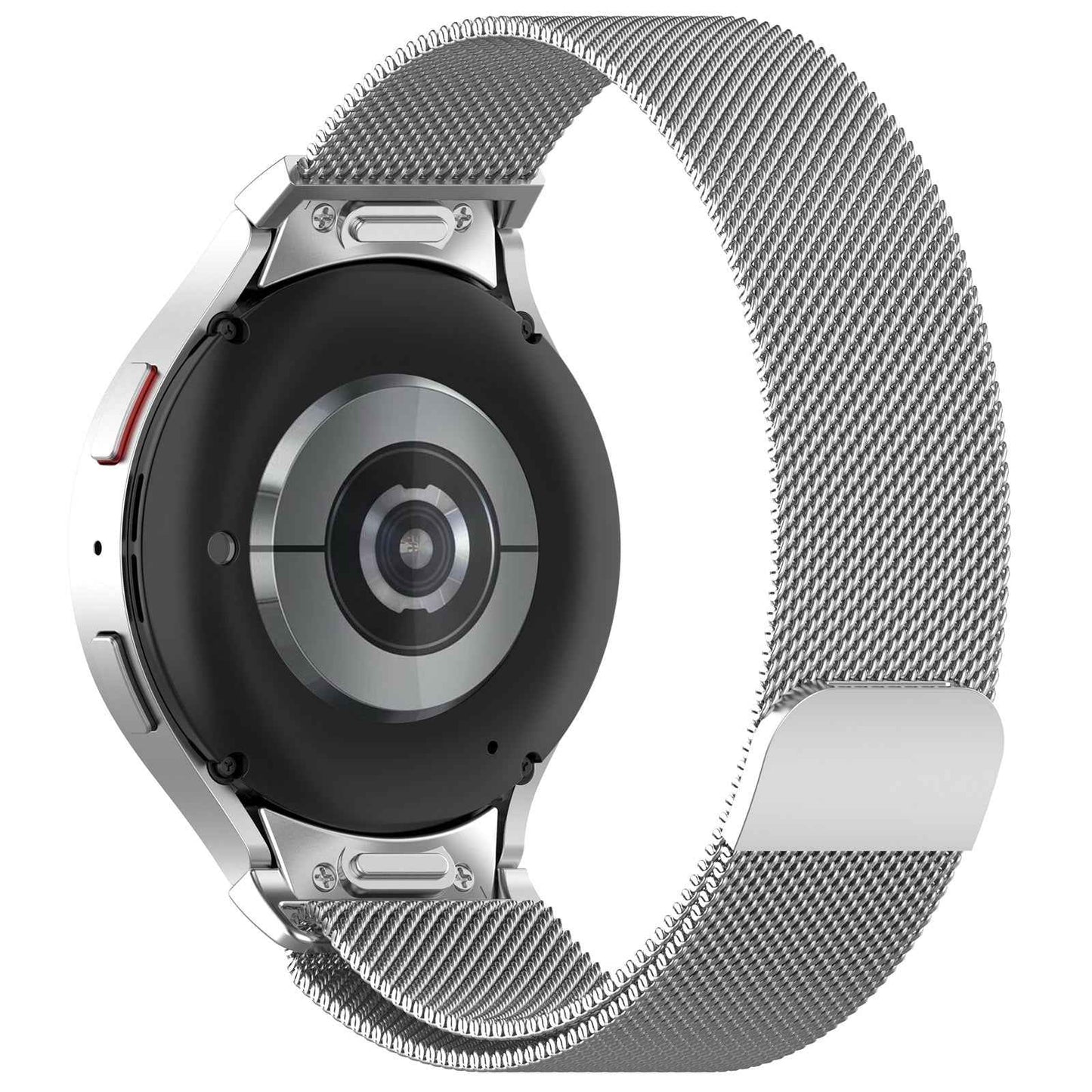 For-Samsung-Galaxy-Watch-6-Button-Style-Milan-Magnetic-Metal-Watch-Band(Silver)