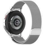 For-Samsung-Galaxy-Watch-6-Button-Style-Milan-Magnetic-Metal-Watch-Band(Silver)