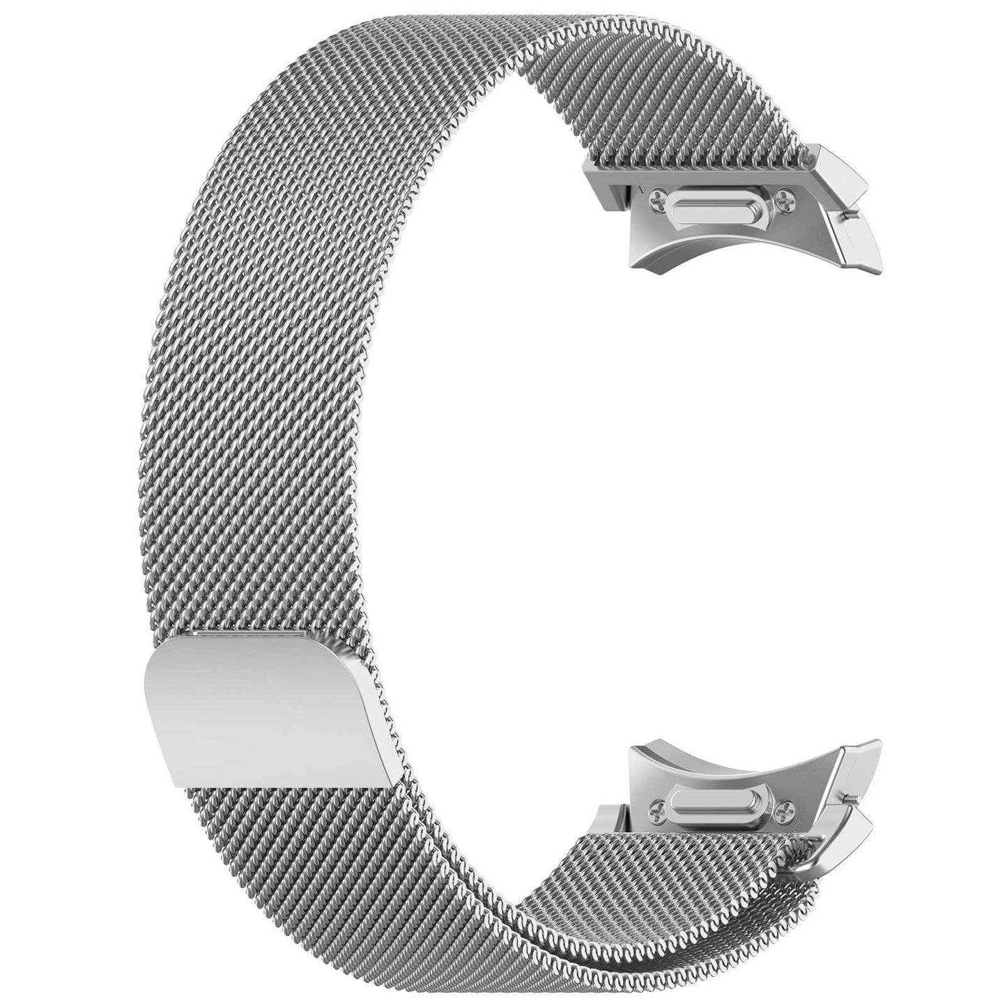 For-Samsung-Galaxy-Watch-6-Button-Style-Milan-Magnetic-Metal-Watch-Band(Silver)