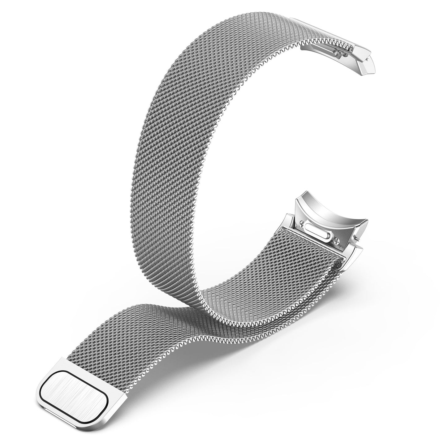 For-Samsung-Galaxy-Watch-6-Button-Style-Milan-Magnetic-Metal-Watch-Band(Silver)