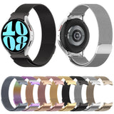 For-Samsung-Galaxy-Watch-6-Button-Style-Milan-Magnetic-Metal-Watch-Band(Silver)