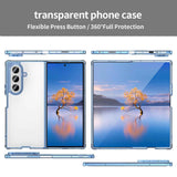 For-Samsung-Galaxy-Z-Fold7-5G-PC-Hybrid-TPU-Airbag-Shockproof-Phone-Case(Transparent-Blue)