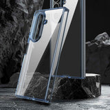 For-Samsung-Galaxy-Z-Fold7-5G-PC-Hybrid-TPU-Airbag-Shockproof-Phone-Case(Transparent-Blue)