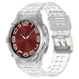 For-Samsung-Galaxy-Watch6-Classic-43mm-R950-Glacier-TPU-Integrated-Watch-Band(Transparent)