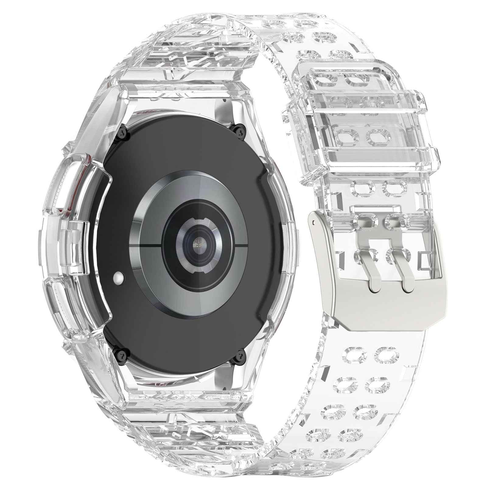 For-Samsung-Galaxy-Watch6-Classic-43mm-R950-Glacier-TPU-Integrated-Watch-Band(Transparent)