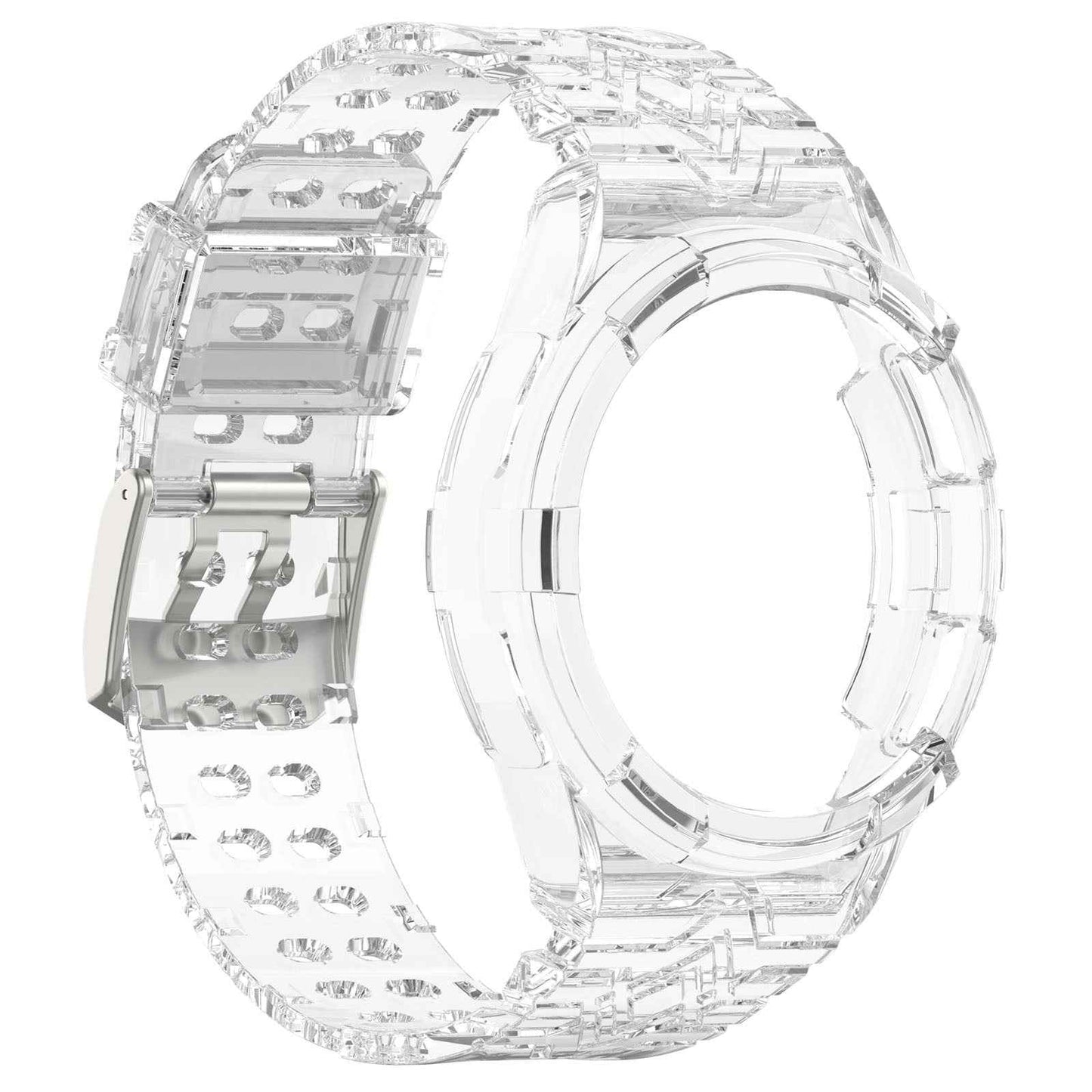 For-Samsung-Galaxy-Watch6-Classic-43mm-R950-Glacier-TPU-Integrated-Watch-Band(Transparent)