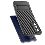 For-Samsung-Galaxy-M54-Wavy-Texture-TPU-Phone-Case-with-Lens-Film(Blue)