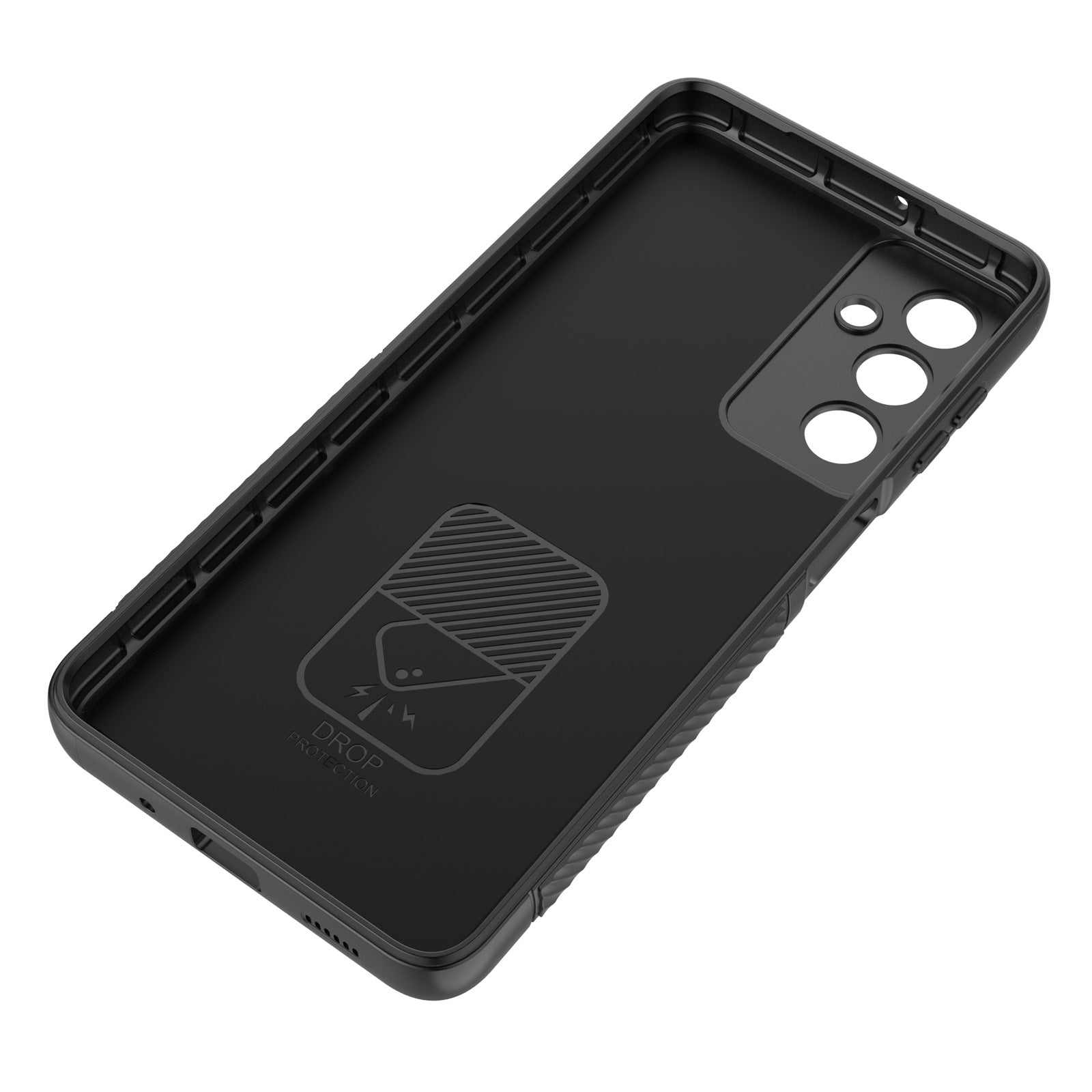 For-Samsung-Galaxy-M54-Wavy-Texture-TPU-Phone-Case-with-Lens-Film(Blue)