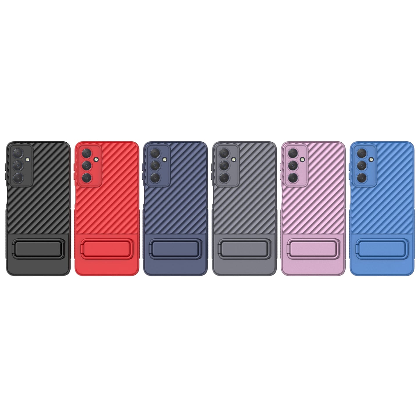 For-Samsung-Galaxy-M54-Wavy-Texture-TPU-Phone-Case-with-Lens-Film(Blue)