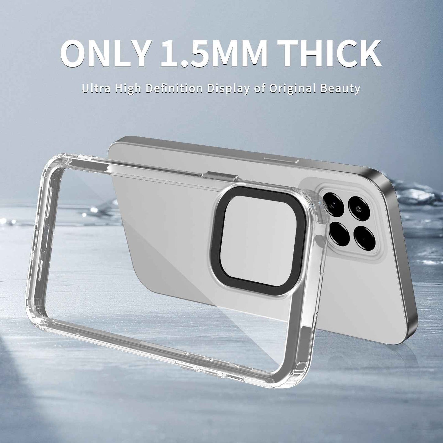 For-Samsung-Galaxy-M53-Transparent-Acrylic-+-TPU-Shockproof-Phone-Case(Transparent-Black)
