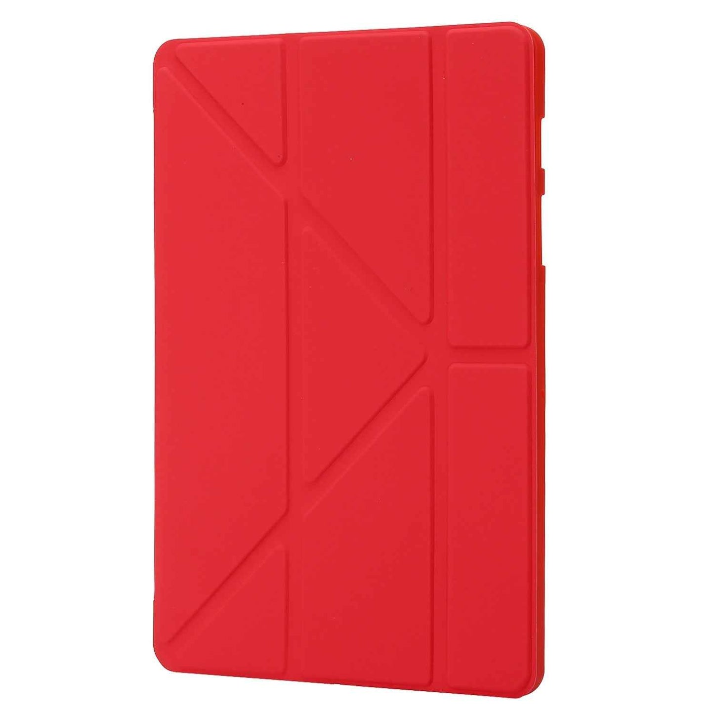 For-Samsung-Galaxy-Tab-S8+-/-S7+-Deformation-Silicone-Leather-Tablet-Case(Red)