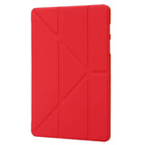 For-Samsung-Galaxy-Tab-S8+-/-S7+-Deformation-Silicone-Leather-Tablet-Case(Red)