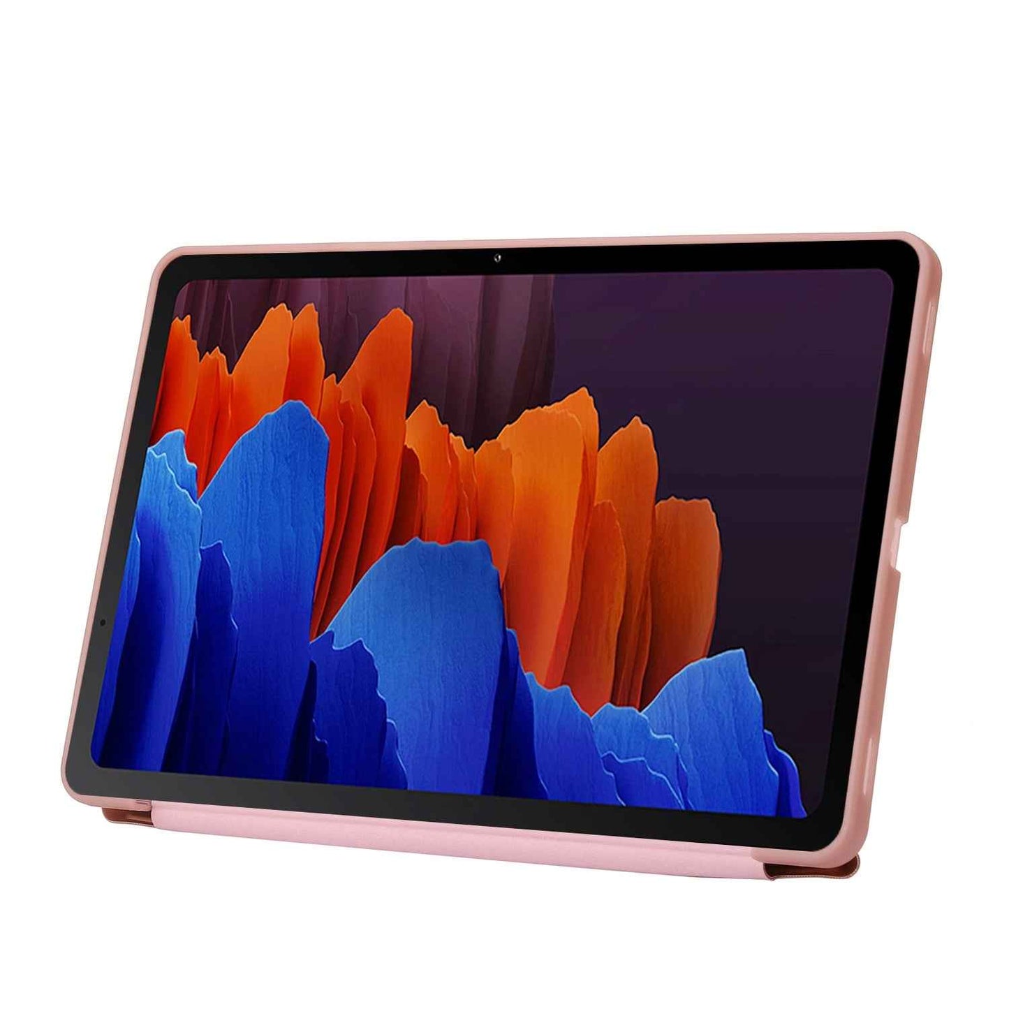 For-Samsung-Galaxy-Tab-S8+-/-S7+-Deformation-Silicone-Leather-Tablet-Case(Red)