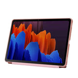 For-Samsung-Galaxy-Tab-S8+-/-S7+-Deformation-Silicone-Leather-Tablet-Case(Red)