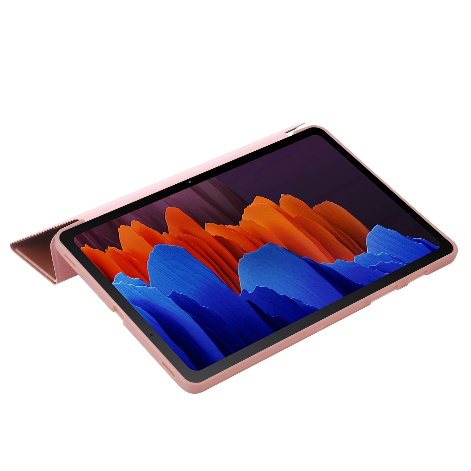 For-Samsung-Galaxy-Tab-S8+-/-S7+-Deformation-Silicone-Leather-Tablet-Case(Red)