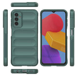 For-Samsung-Galaxy-M13-4G-Magic-Shield-TPU-+-Flannel-Phone-Case(Dark-Green)