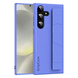For-Samsung-Galaxy-S24-5G-Skin-Elastic-Wrist-Grip-Back-Cover-Phone-Case(Purple)